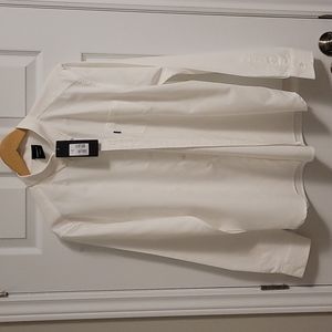 Oakley Men's custom fit white woven oxford shirt